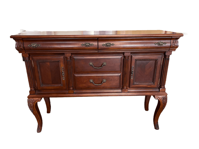 MODERN COLONIAL STYLE SIDEBOARD OR BUFFET TABLE Auctionology LLC