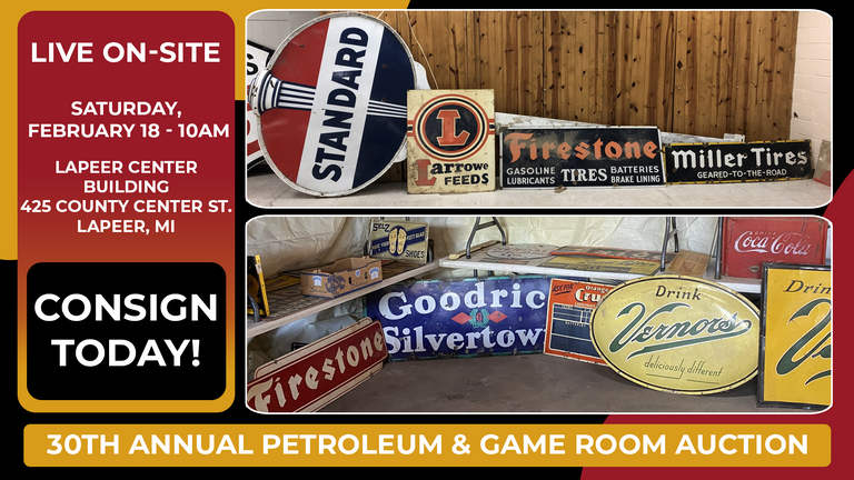 30th Annual Petroleum & Game Room Auction