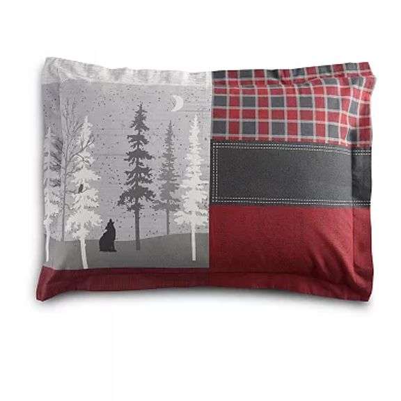 Cuddl Duds® Red Lodge Patchwork Heavyweight Flannel Comforter Set with