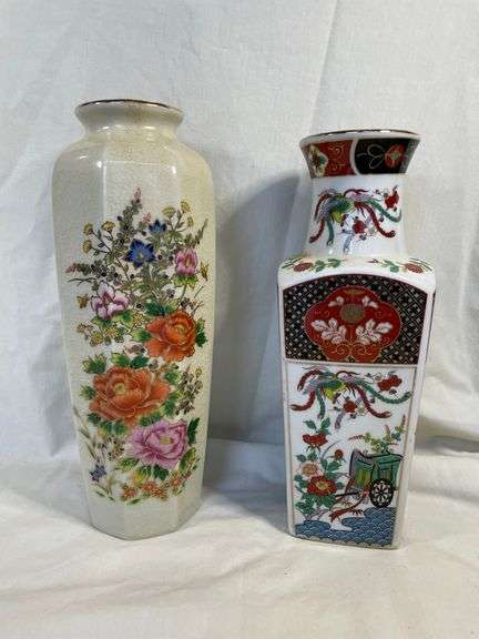 (2) Asian Inspired Vases