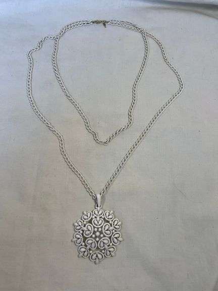 Crown Trifari White Enamel Necklace
