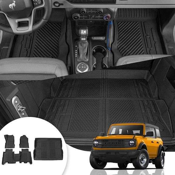 thumbnail image 2 of Autohai 3D All-Weather TPE Floor Mats For 2012-2018 Ford Focus - Front & Rear, Black, Custom Fit 2 of 5