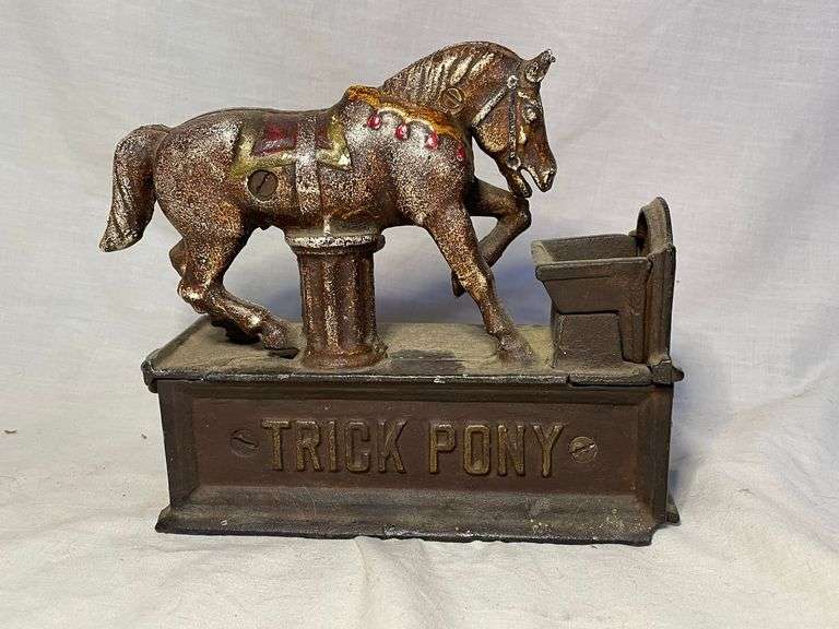 Cast Iron Trick Pony Bank, Auctionology LLC