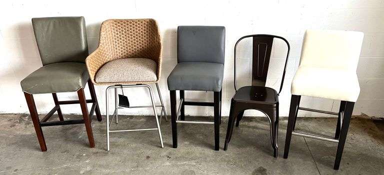 Lot of 5 Chairs and Bar Stools - NEW