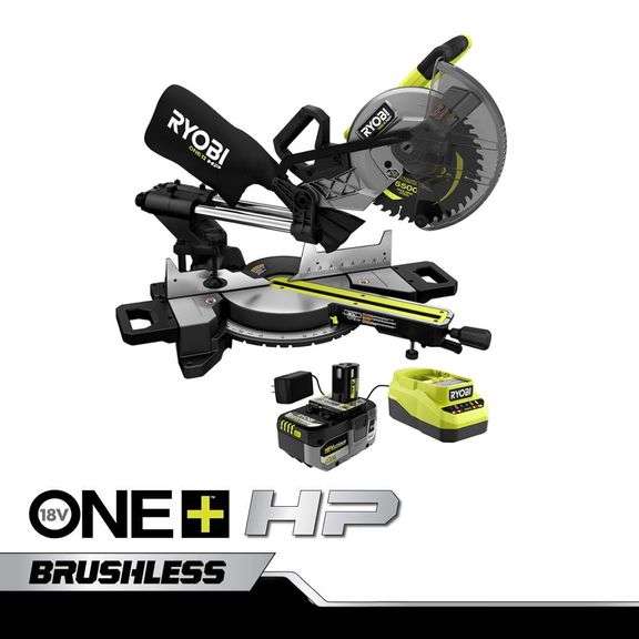 Ryobi 18V One+ HP Brushless 10" Sliding Compound Miter Saw Kit