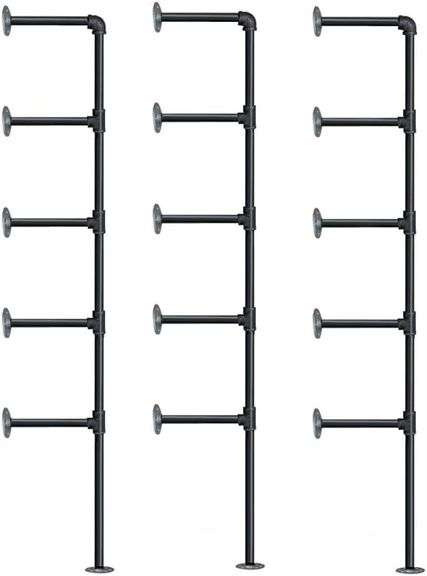 FRIEND OF FAMILY Industrial Retro Wall Mount Iron Pipe Shelf