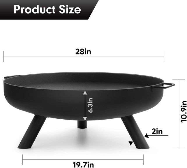AMAGABELI GARDEN & HOME Cast Iron Outdoor Fire Pit