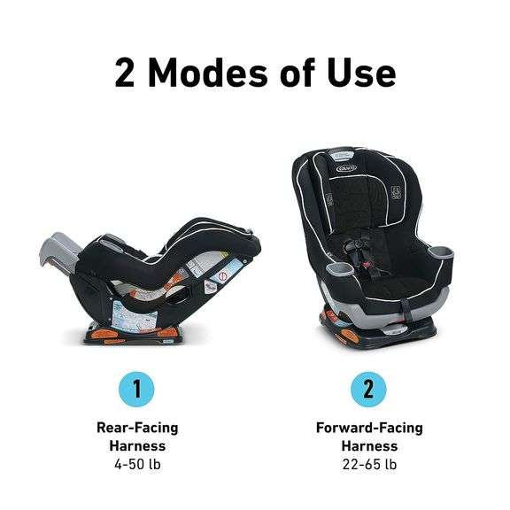 Graco Extend2Fit Convertible Car Seat, Ride Rear Facing Longer with Extend2Fit, Gotham