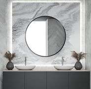 Studio Azure Black Circle Wall Mirror, 32 Inch