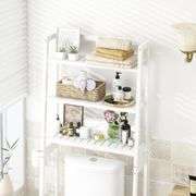 MallKing Over The Toilet Storage, Wooden 3-Tier, White