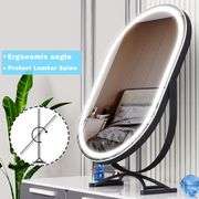 Gvnkvn Lighted Makeup Mirror (12" x 20", Black)