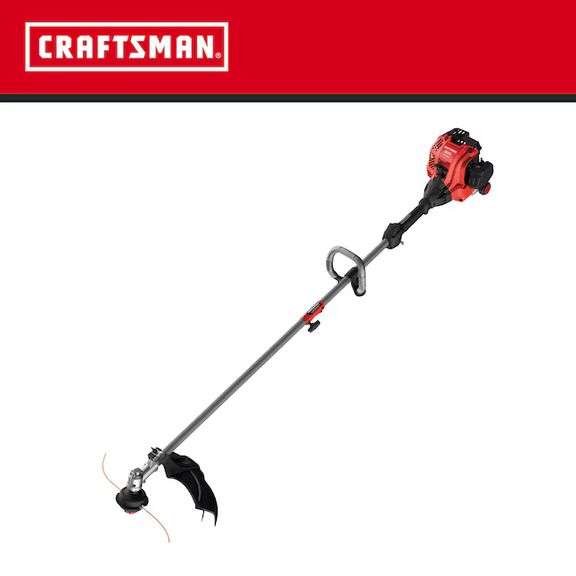 CRAFTSMAN WS2200 25-cc 2-cycle 17-in Straight Shaft Attachment Capable Gas String Trimmer