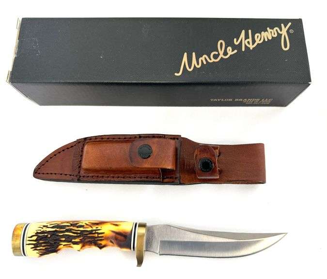 Uncle Henry 153UH Golden Spike Fixed Blade Knife with 5in High Carbon S.S. Blade