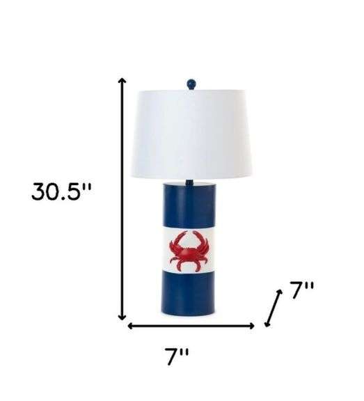 Lux Lighting 30" Coastal Crab Table Lamp - NEW!