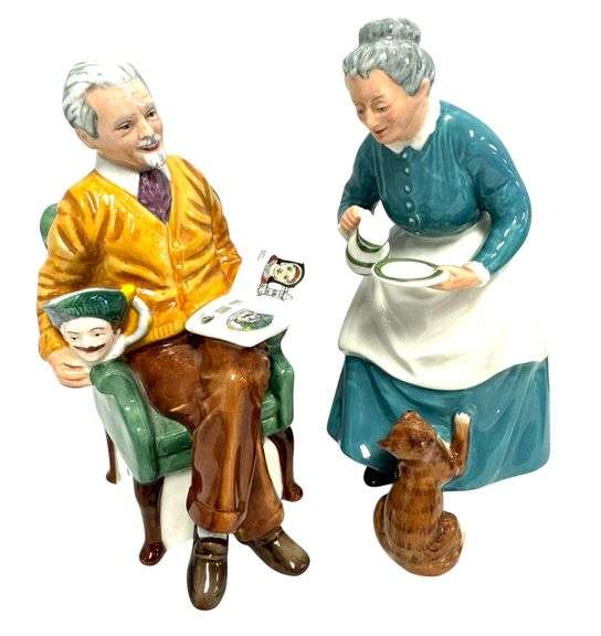 Pair of Royal Doulton Porcelain Figurines | Man & Woman