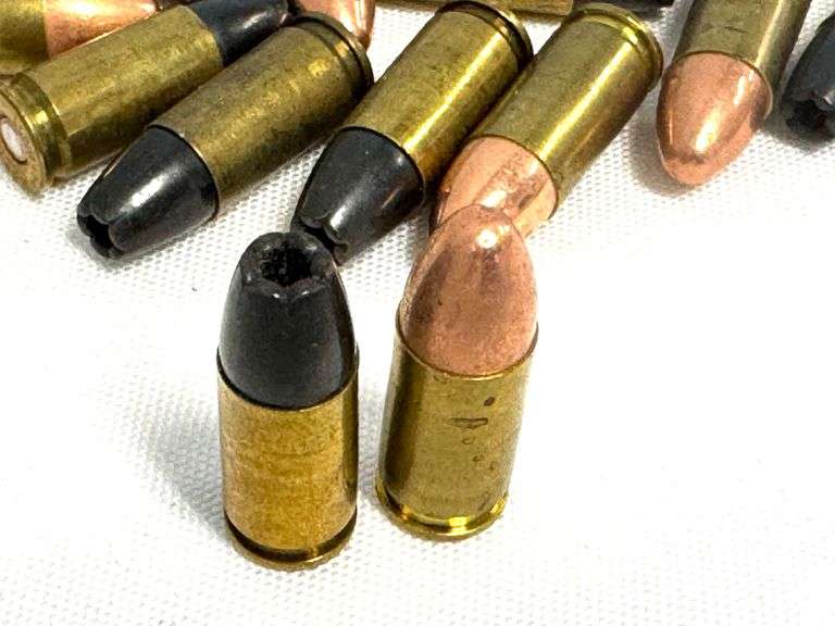 26pc 9MM Ammunition Lot - Hollow Point & Target Rounds