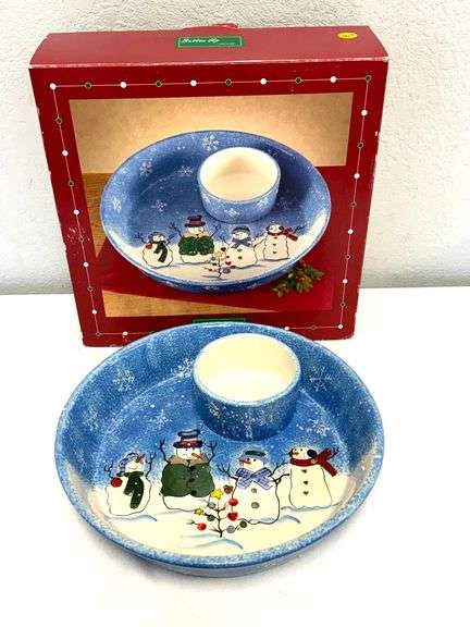 Snowman Chip and Dip Set