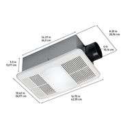 Utilitech Heater 1.5-Sone 80-CFM White Lighted Bathroom Fan and Heater