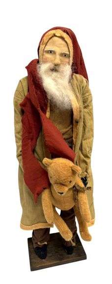 Arnett's Country Store Folk Art Doll - "Tall Santa" Handmade Doll ( 1 of 2 )