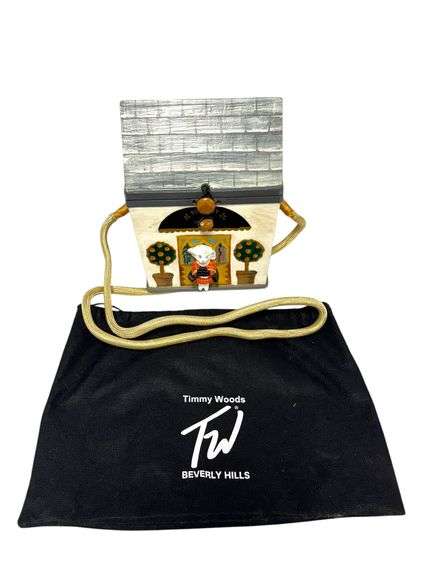 Authentic Timmy Woods Handcrafted Handbag - Vintage 1998 Signed