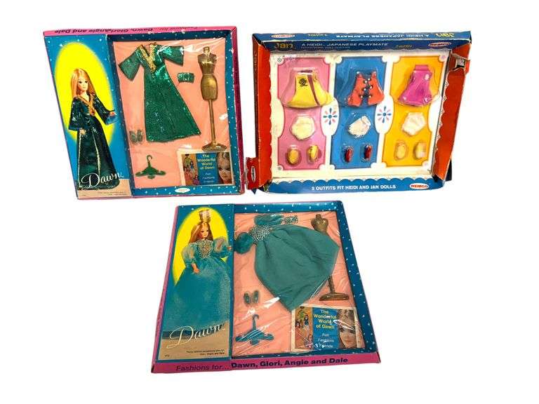 Vintage 1960's Jan & Dawn Dolls - Lot of 3 Packages