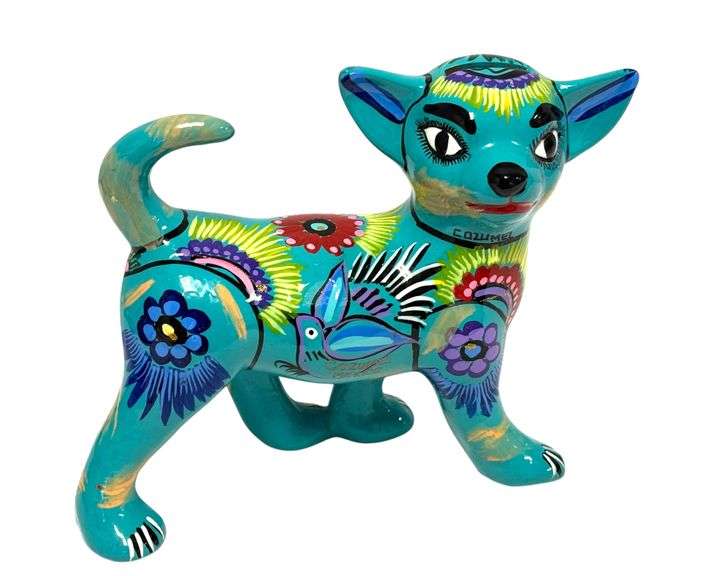 Mexican Pottery - Hand-Painted Chihuahua