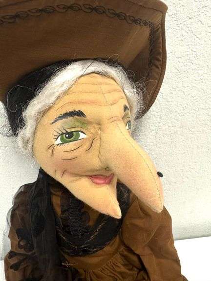Joe Spencer Folk Art Doll - "Myrtle the Witch" Handmade Doll