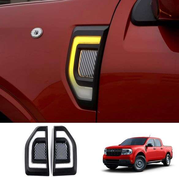 Mabett Side Marker Lights for Ford Maverick 2024 2023 2022, LED Lamps with Fuse & Wiring Harness Fit