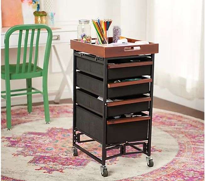 Oasis Collapsible Multi-Drawer Storage Cart w/ Removable Tray - NEW!