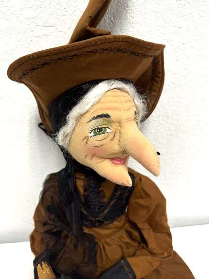 Joe Spencer Folk Art Doll - "Myrtle the Witch" Handmade Doll