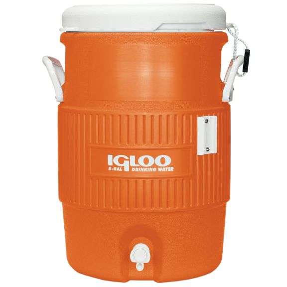 Igloo 5 Gallon Heavy-Duty Polyethylene Beverage Cooler Jug, Orange - Brand New!