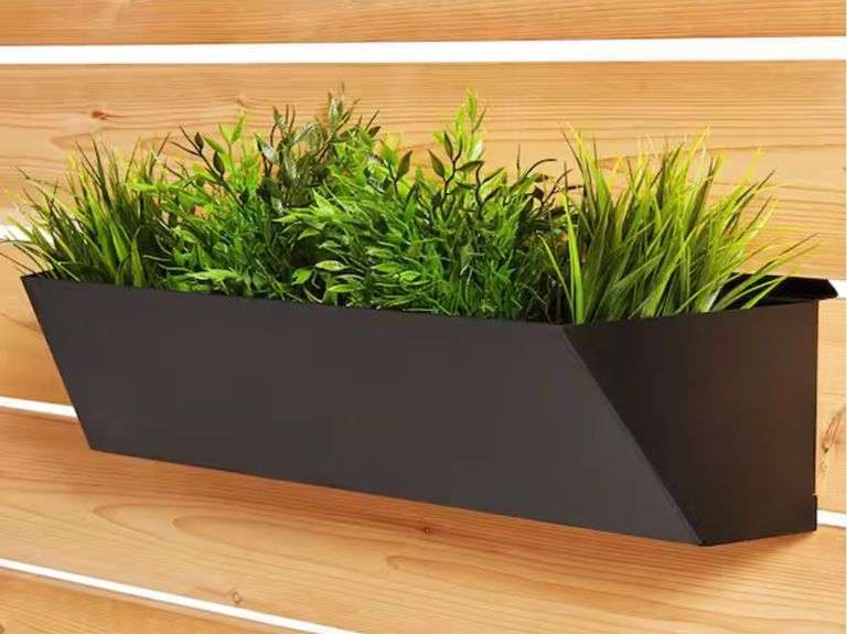 HOFT 24 in. Black Steel Planter - Large