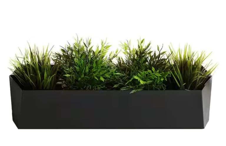 HOFT 24 in. Black Steel Planter - Large