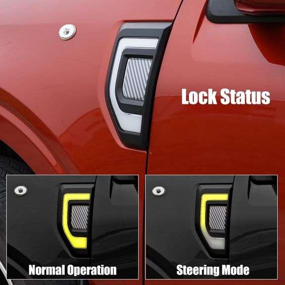 Mabett Side Marker Lights for Ford Maverick 2024 2023 2022, LED Lamps with Fuse & Wiring Harness Fit