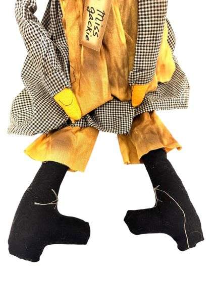 Folk Art Doll - "Pumpkin Head" Handmade Doll