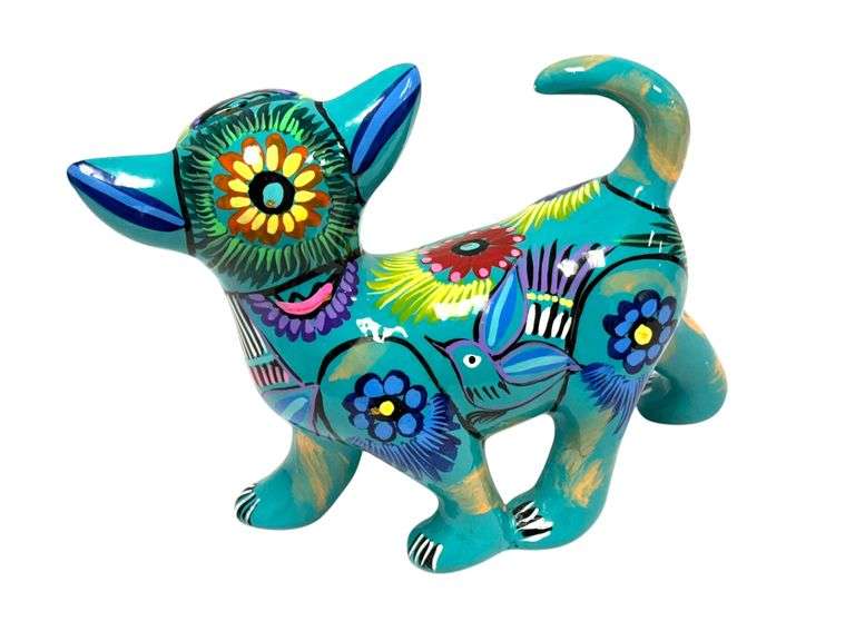 Mexican Pottery - Hand-Painted Chihuahua
