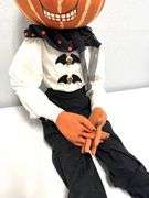 Joe Spencer Folk Art Doll - "Pumpkin Head" Handmade Doll