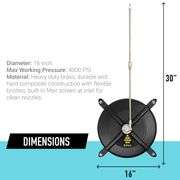 15-inch Pressure Washer Surface Cleaner with 4 Wheels - 4,000 PSI Max Working Pressure - NEW!