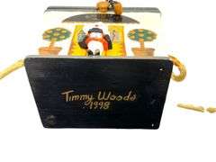 Authentic Timmy Woods Handcrafted Handbag - Vintage 1998 Signed