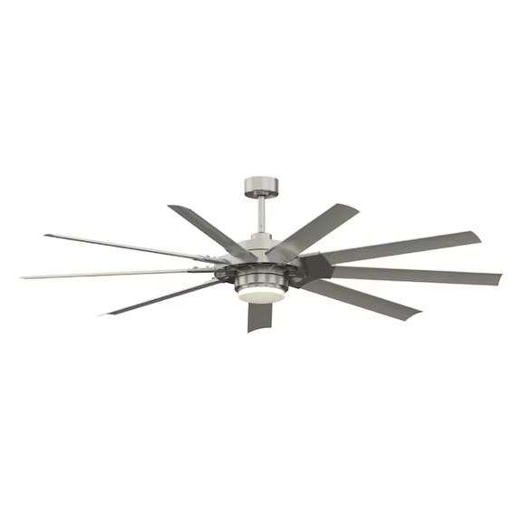 Fanimation Studio Collection Slinger v2 72-in Brushed Nickel with Gray Blades - Ceiling Fan *See Des