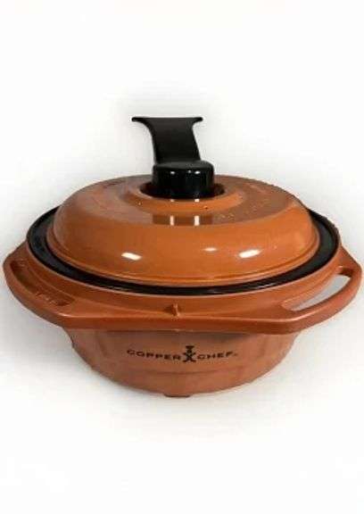 COPPER CHEF Microwave Grill KK-1502 w/Grill Press Lid - NEW!