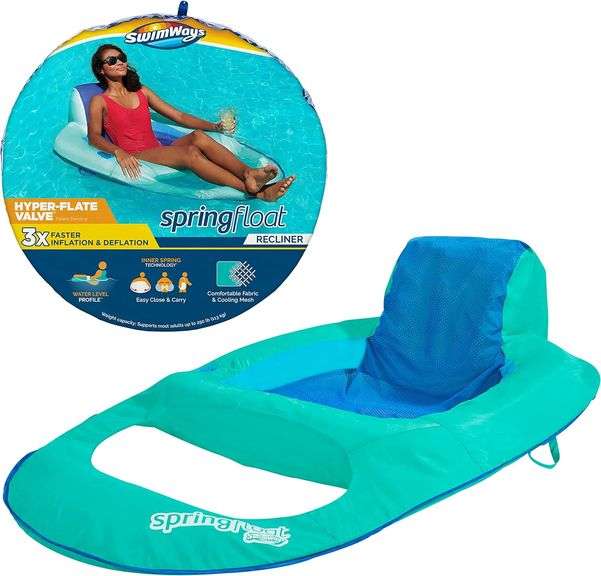 SwimWays Spring Float Recliner Chair for Swimming Pool - NEW!