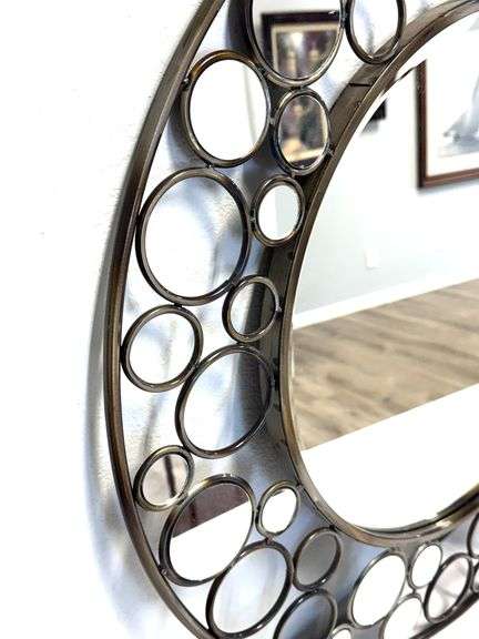 30" Round Designer Mirror ( Metal & Mirror)