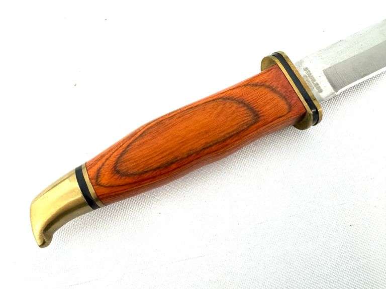 Master Cutlery Fixed Blade, 7.75in, Stainless Steel Blade, Wood Handle HK-1022.7