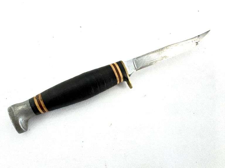 Vintage Kabar 1224 Trout Knife with Leather Handle