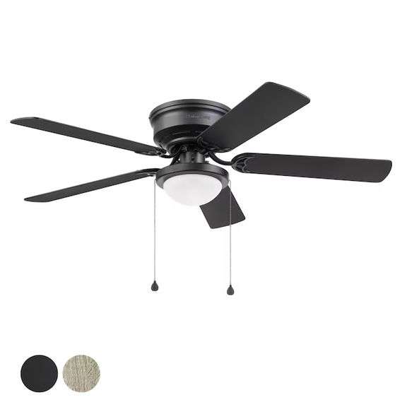 Harbor Breeze Armitage 52-in Matte Black with Black/Cocoa Blades - READ DESCRIPTION