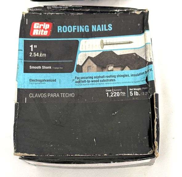 10lbs Grip Rite Roofing Nails 1" - 1-3/4" Sizes (NEW)