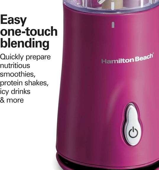 Hamilton Beach Portable Blender with 14 oz Travel Cup, New