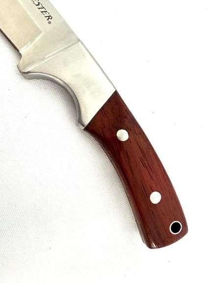 Winchester Hunter Fixed Blade Knife Brown Wood (3.875" Satin) G41340