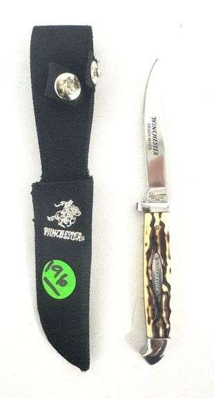 Winchester 6.13" Bird & Trout Imitation Stag Stainless Fixed Blade Knife
